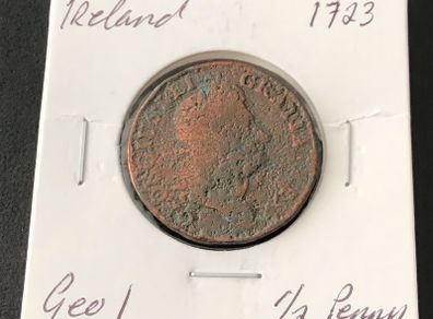 Ireland 1723 Geo I Halfpenny