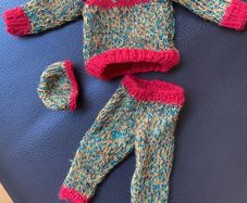 Vintage Hand knit outfit for Action Man figure