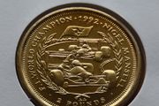 Nigel Mansell F1 Champion 1992 Isle of Man 2 pounds 1993 coin &amp; stamp cover fdc