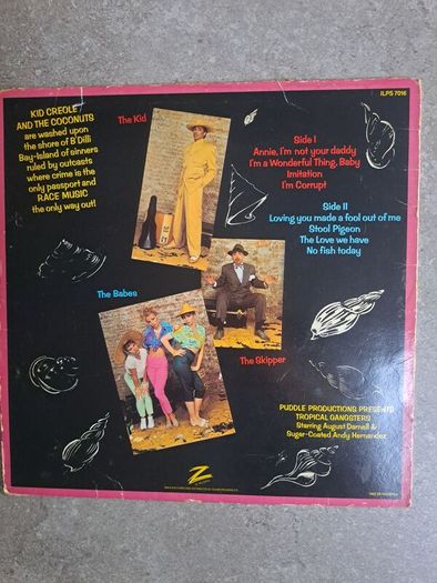 Kid Creole & the Coconuts , Tropical Gangsters 1LPS7016 1982 ZE Records