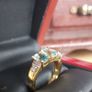 18 Ct Gold ring Natural Aquamarine 1.35 carat  and Diamond Image 2