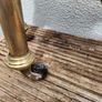 19th Cent. beautiful all brass three foor bed. Just polished Image 5