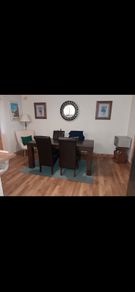 dark wood dining table