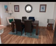 dark wood dining table