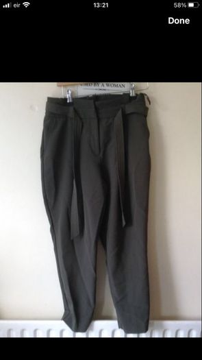 Ladies stunning  khaki green trousers size 10