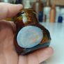 486 - Set of 2 Vintage Brown Amber Glass Cork Top Collectible Decorative Bovril Bottles Image 7