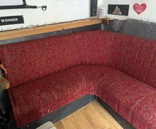 Bar corner seat, table and two chairs