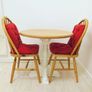 Elegant Solid Wood Dining Set Hand Painted Table & Chairs Image 2