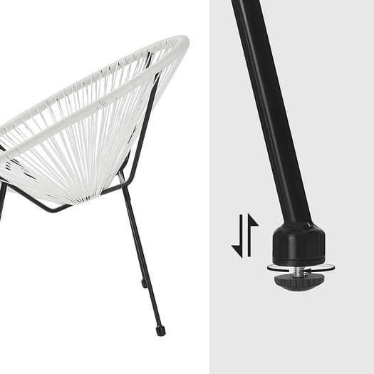 _Garden Furniture Set 3 Piece Garden Furniture Set Poly Rattan Lounge Set Glass Top Table 2 Chairs Indoor Outdoor