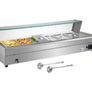 Bain Marie Commercial Electric Food Warmer Countertop Buffet  with Glass Shield 1500w Image 6
