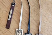 DKNY Leather Bag Tags x 4/ Used
