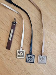 DKNY Leather Bag Tags x 4/ Used