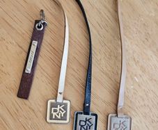 DKNY Leather Bag Tags x 4/ Used