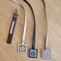 DKNY Leather Bag Tags x 4/ Used