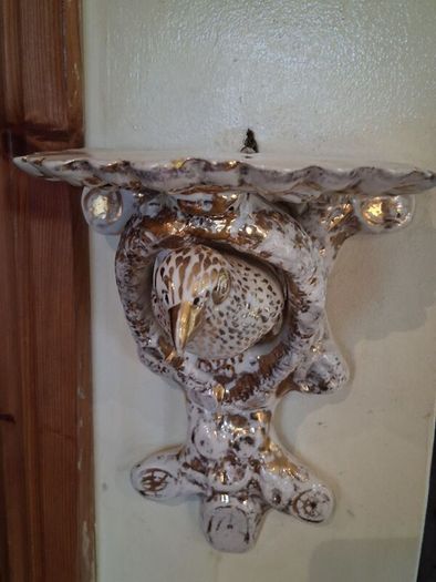 A Pair of Nineteenth Century Creamware Wall Brackets