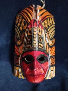 Tribal mask, wooden mask,