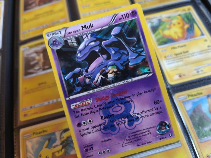 Team Aqua's Muk ! Holo Rare ! from Double Crisis Set ! 2015 ! Pokemon Card !
