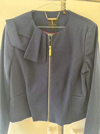 Ted Baker Navy Blazer Womens Jacket- Size 4 12/14 Brand New