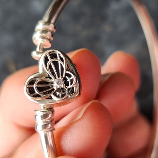 Pandora Moments Heart & Butterfly Bangle