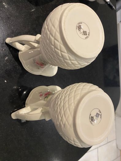 Donegal Parian ware pair of 9 inch Ewers