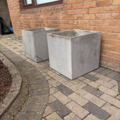 Concrete Planters x 2