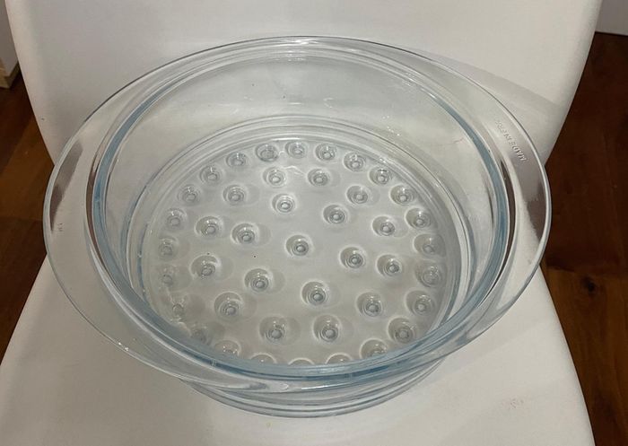 Pyrex Borosilicate Clear Glass Steamer Basket