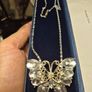 Vintage Large Butterfly Pendant + Chain Image 3