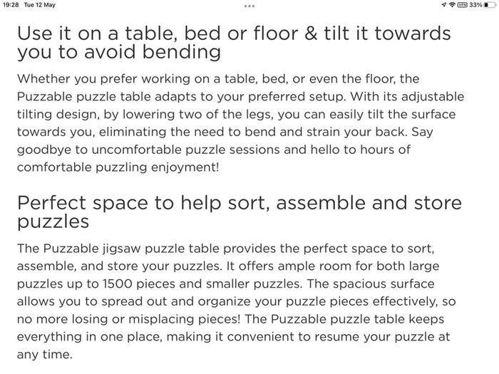 Jigsaw Puzzle Board.