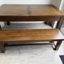 Solid Oak Extending Dining Table & matching Bench Image 6