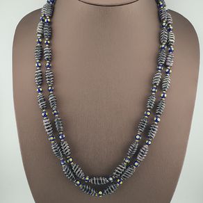 Vintage Venetian Style Feather Desgin Glass Beads Necklace