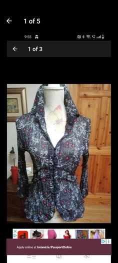 Beautiful silk lightweight material with buttons front long sleeves. Like new.