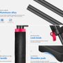 Camera Shoulder Rig, Video Film Making System Kit for DSLR Camera and Camcorder with Soft Rubber Shoulder Pad and Dual Hand Grips, Compatible with Canon/Nikon/Sony/Pentax/Fujifilm/Panasonic (FREE POSTAGE) Image 2