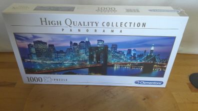 Clementoni 1000 Piece Panorama Puzzle New York Brooklyn Bridge Skyline Sealed NEW
