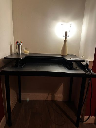 Standing Desk with adjustable height, Halter ED-600 Black