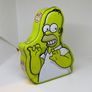 The Simpsons Homer Simpson YELLOW Fun Tin Case Empty Biscuit Tin 2003-04 Image 3
