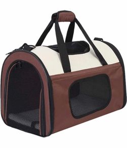 Pet Carrier, Airline Approved Dog Carrier, Small Medium Cat Carrier, Portable Breathable Pet Travel Carrier, Collapsible Soft-Sided Mesh Puppy Carrier for Small Medium Dogs (MULTIPLE COLOURS/SIZES)