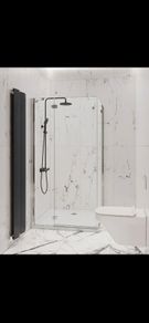 Sara vertical aluminium flat panels Anthracite/white 1800x280