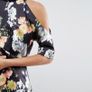 WHISTLES Floral Print Cold Shoulder Silhouette Dress Image 9