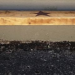 Rustic floating stove mantle / shelf