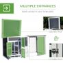 Wood Chicken Coop Hutch Hen House Cage PC Roof w/ Run Nest Box Deluxe 160 x 75 x 80 cm (FREE POSTAGE) Image 4