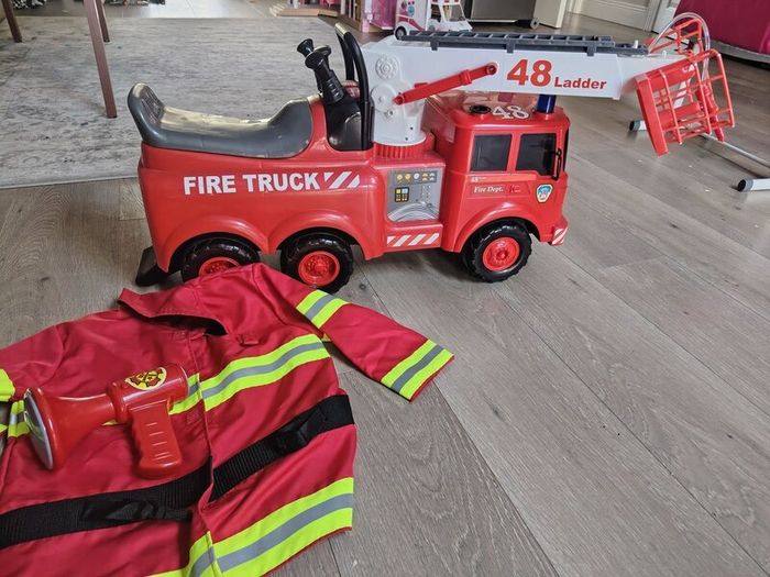 Kids toy sit on fire engine