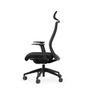 NV High Back Swivel Mesh Chair Black Frame with adjustable arms and headrest Image 4