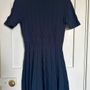 Maje Reciera geometric jacquard stretch knit navy mini dress Size 40