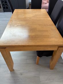 Extendable white oak kicthen Table
