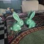 10cm high Pair of Art Deco Mid Century Vintage Original Sylvac Bunnies Image 6