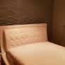 White Leather Double Sleigh Bed Image 7