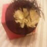 Head Piece/Fascinator from Jacques Vert .. One Size .. Colour: Purple with Large White Flower and Purple Satin Clutch Bag with Wrist Steap Image 3