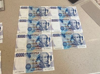 Italian 10,000 Lire Notes Alessandro Volta