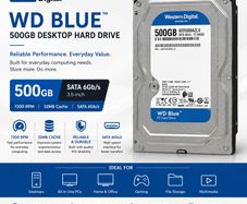 Western Digital 500GB 7200RPM SATA 3.5" HDD Desktop Hard Drive 500GB 32MB Cache SATA III