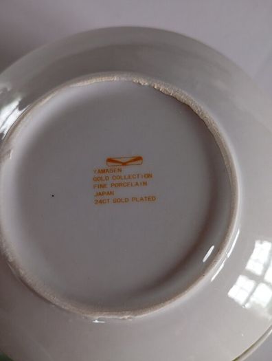 Vintage Yamasen Japan Espresso Set - 6 Cups & Saucers 24K Gold Porcelain
